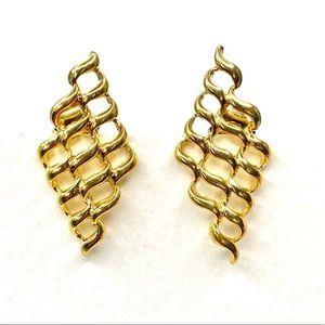 Vintage 80s goldtone post earrings